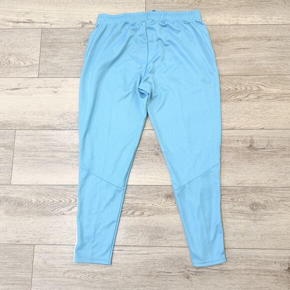 Adidas Track Pants Mens XL Blue AEROREADY Entrada Training Tapered 3 Stripe - Picture 2 of 12